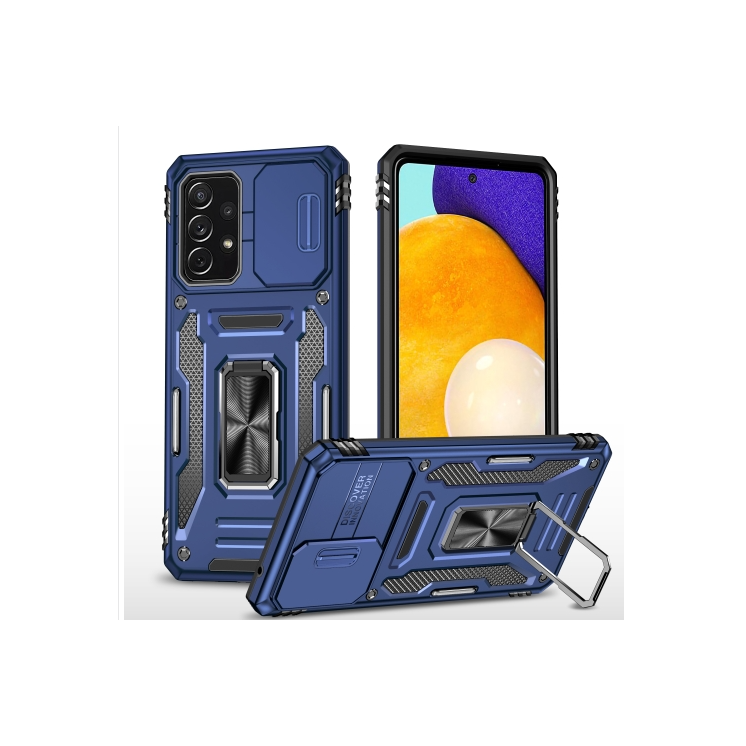 Samsung A52 5G/4G/ A52s. Funda Armor con protector de cámaras y anillo.