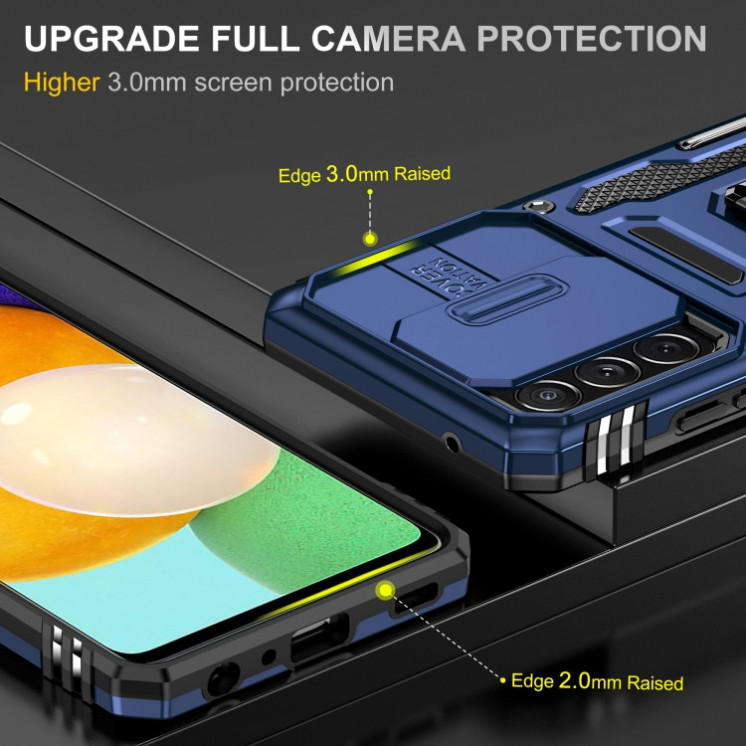 Samsung A52 5G/4G/ A52s. Funda Armor con protector de cámaras y anillo.