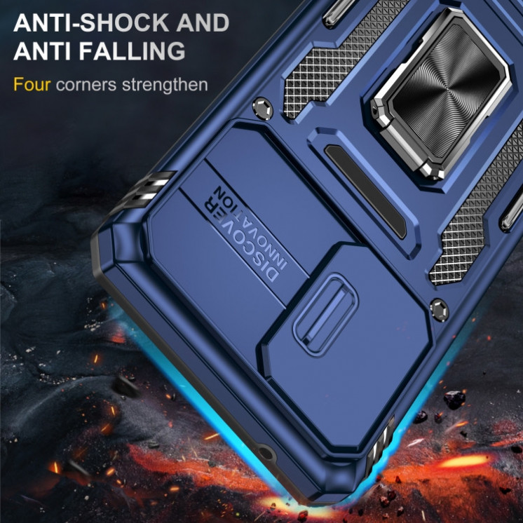 Samsung A52 5G/4G/ A52s. Funda Armor con protector de cámaras y anillo.