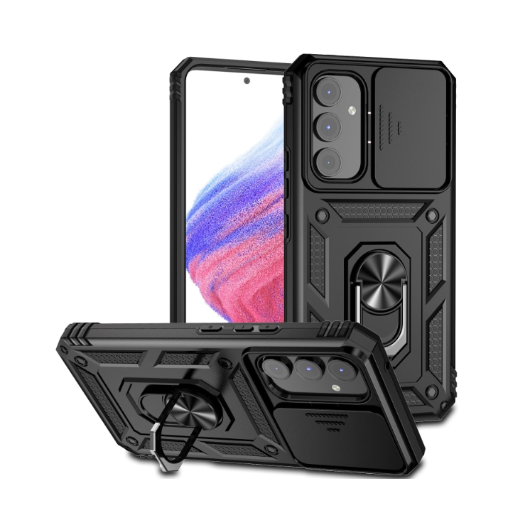Samsung A54. Funda Armor con protector de cámaras y anillo