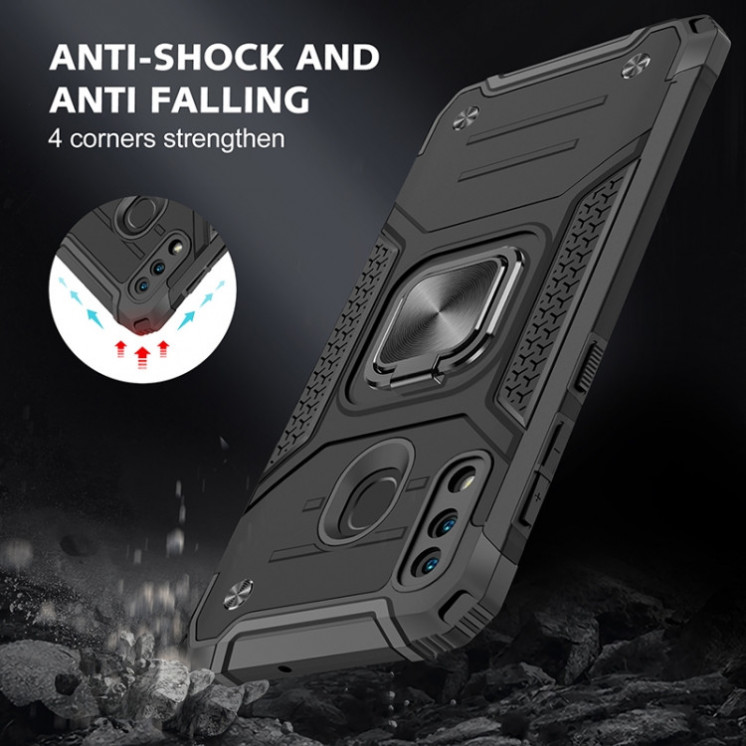 Samsung A20/A30. Funda Armor PC+TPU con anillo