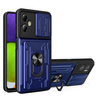 Motorola G14. Funda camshield con anillo y porta tarjeta