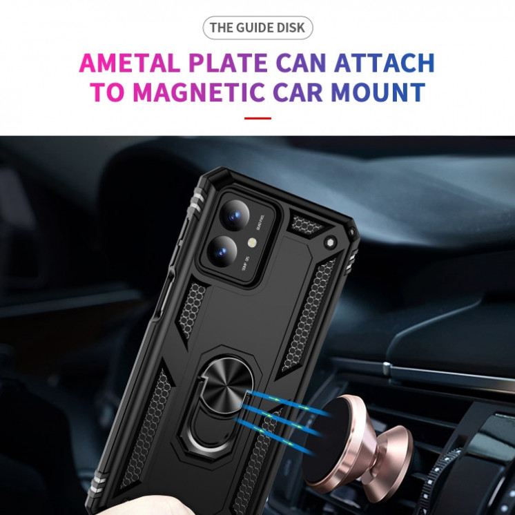 Motorola G14. Funda Armor con anillo compatible con soportes magnéticos
