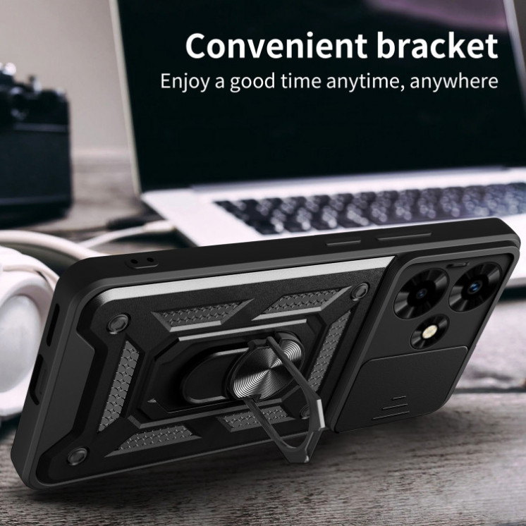 Infinix Hot 30. Funda Camshield con anillo