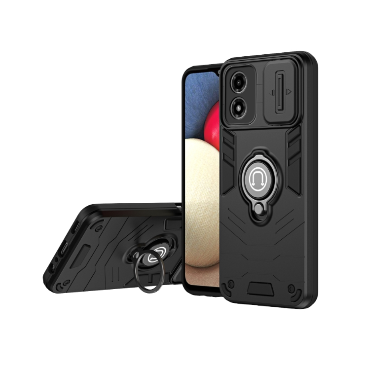 Motorola G24/G04. Funda camshield con anillo.