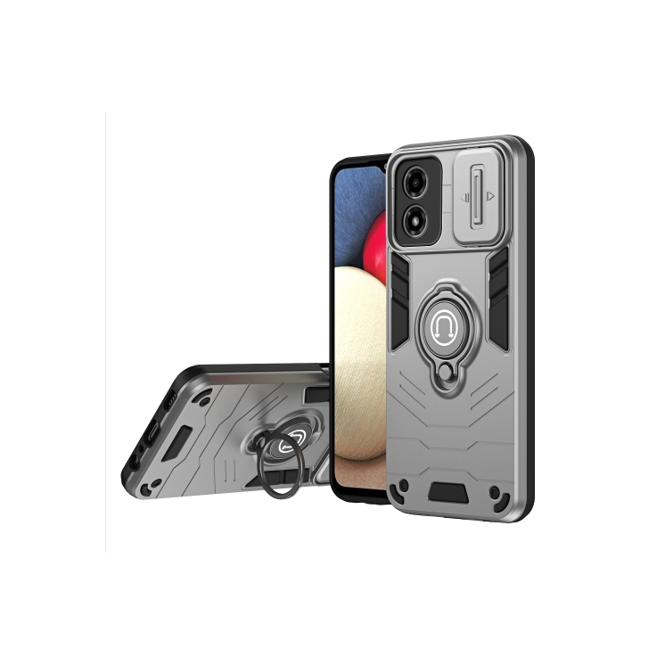 Motorola G24/G04. Funda camshield con anillo.