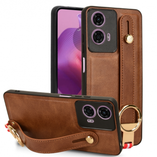 Motorola G24/G04/ E14. Funda leather case con correa